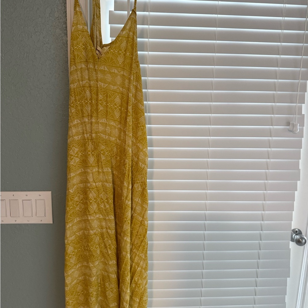 Yellow Patterned Maxi Dress